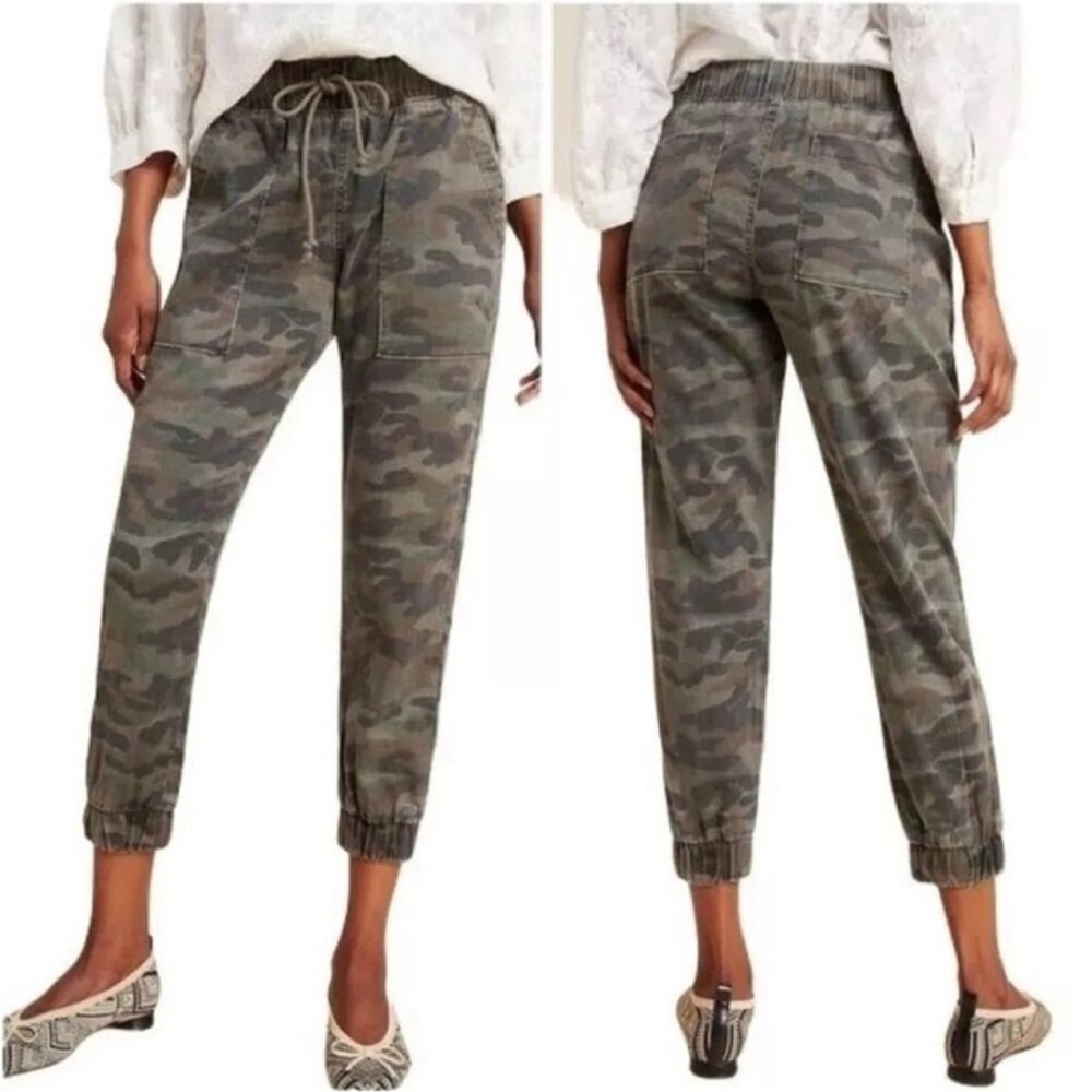 Cloth & Stone Green Camouflage Joggers